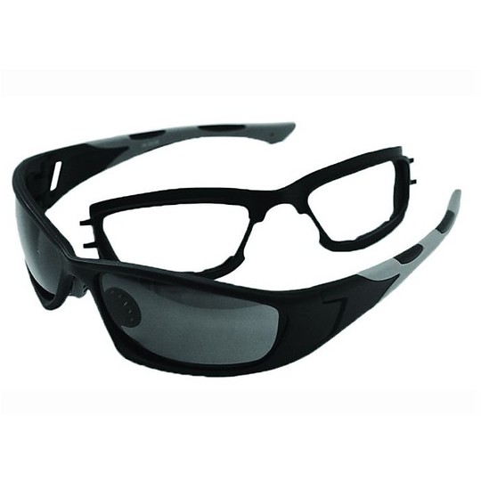 Moto Sports glasses Baruffaldi Tyss Black Smoke Lens