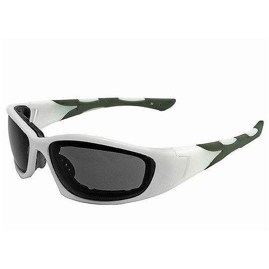 Moto Sports glasses Baruffaldi Tyss White Smoke Lens