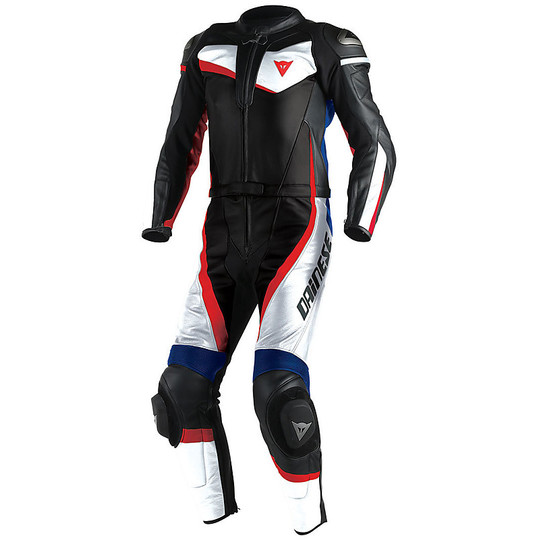 Moto suit Divisible 2 pieces Dainese Veloster White / Black / Blue