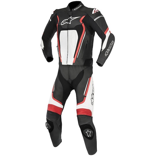 Moto suit Divisible Leather Professional Alpinestars 2017 MONTEGI V2 Black Red White