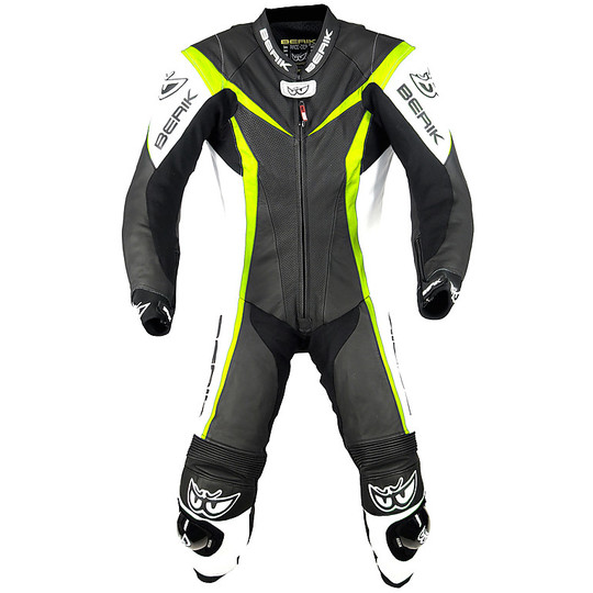 Moto suit Professional Leather Berik 2.0 10417 Professional Conquest Black Yellow White