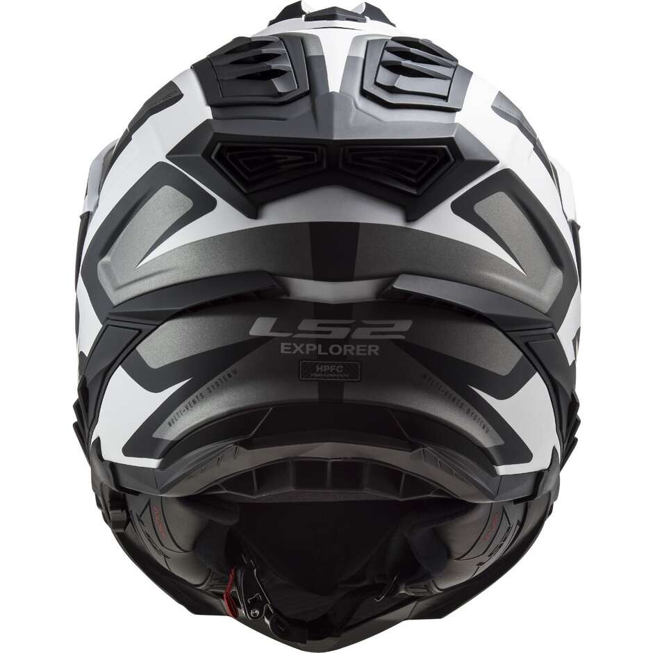 Moto Tourism Helm Ls2 MX701 EXPLORER HPFC ALTER Matt Schwarz Weiß