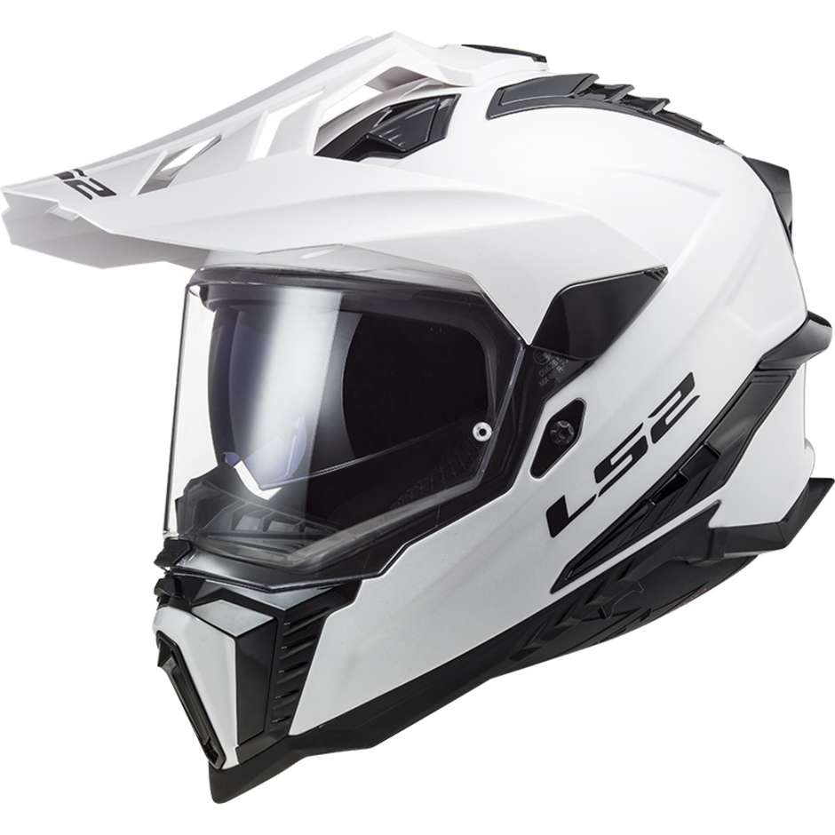 Moto Tourism Helm Ls2 MX701 EXPLORER HPFC Festes Weiß