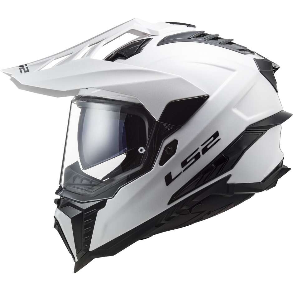 Moto Tourism Helm Ls2 MX701 EXPLORER HPFC Festes Weiß