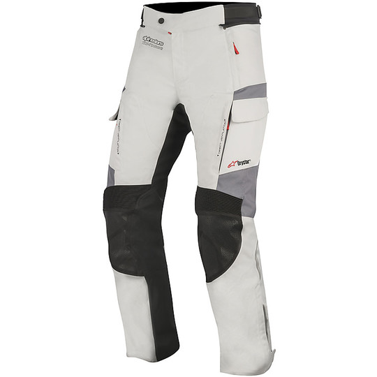 Moto trousers Fabric Alpinestars ANDES v2 Drystar Light Gray Black