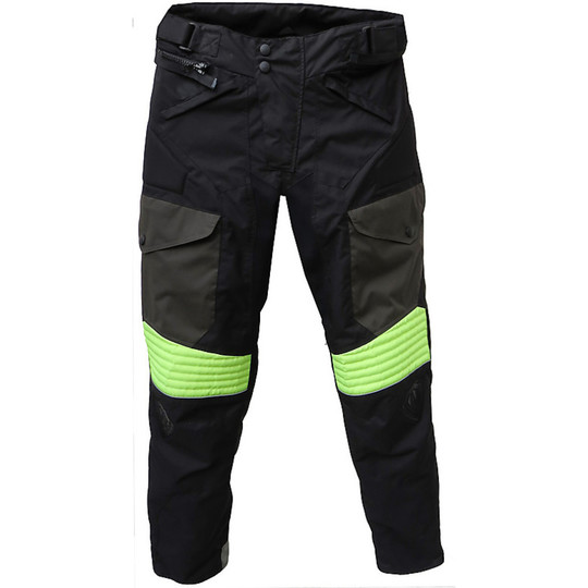 Moto trousers Fabric Arlen Ness 2.0 Black Green Fluorescent Yellow 3 Layers New