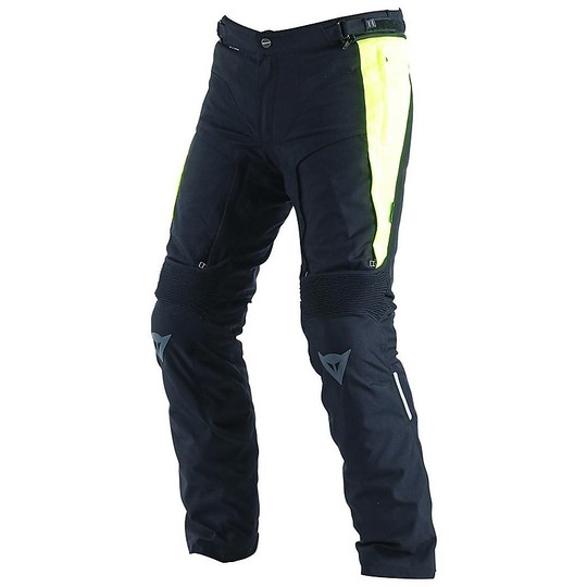 Moto trousers Fabric Dainese D-Stormer D-Dry Black Fluorescent Yellow