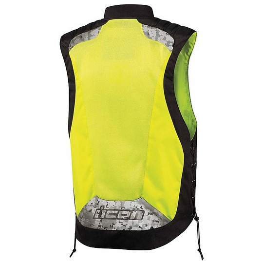 Moto vests Technical Fabric Mesh interceptor Yellow