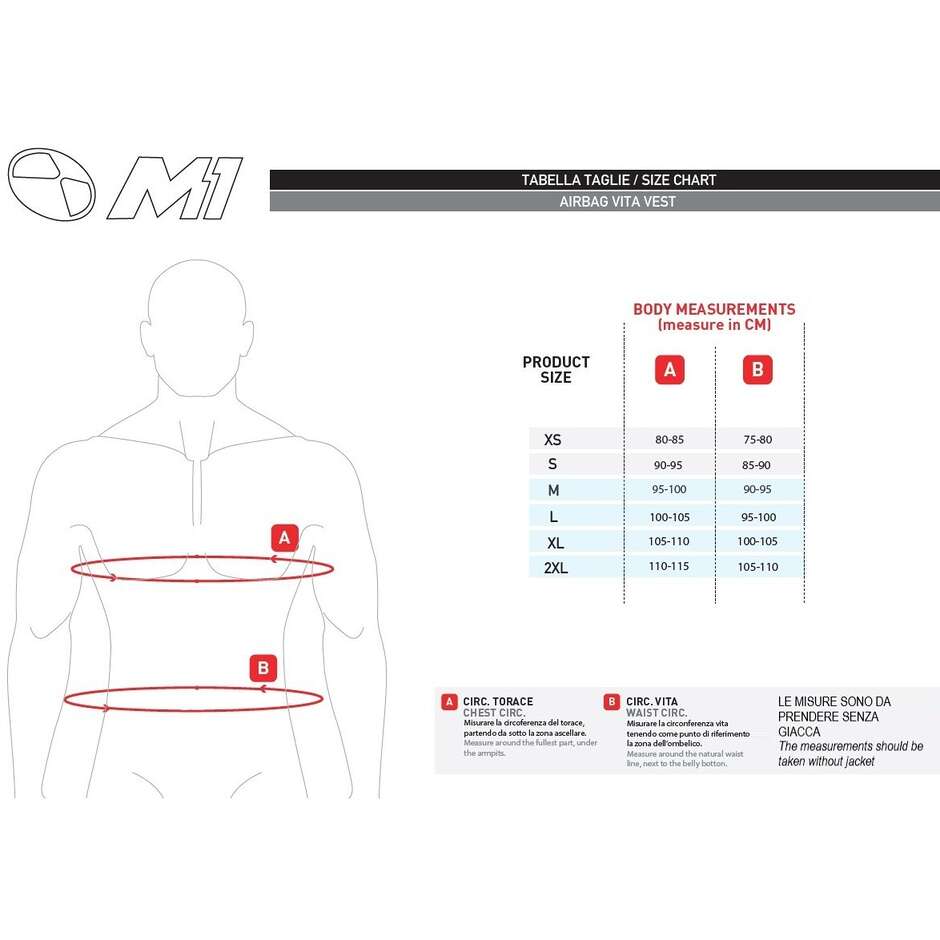 Motoairbag Mab M1 Airbag Weste Schwarz