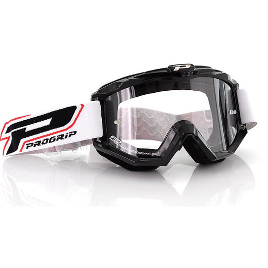 Motocross Cross Enduro 3201 Atzaki Black Clear Lens Glasses