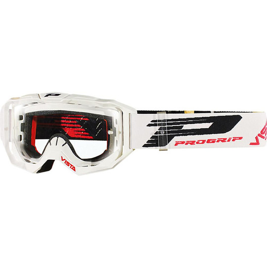 Motocross Cross Enduro 3333 Brillen Sonnenbrillen Weiß Durchsichtige Linse