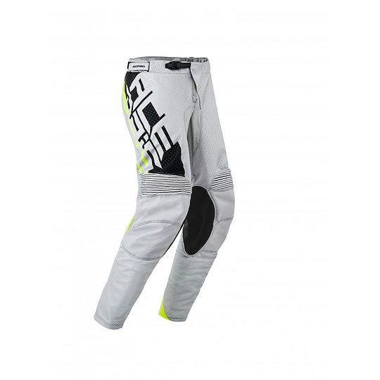 Motocross Cross Enduro Pants Acerbis MX Yengar Vented Gray Fluo Yellow