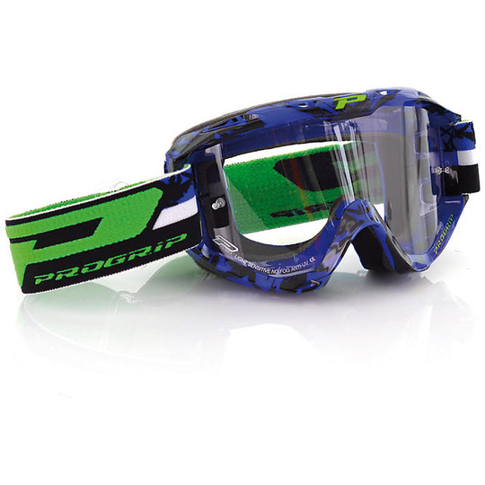 Motocross Cross Enduro Pro 3450 MX Glasses Blue / Black Photochromic Lens