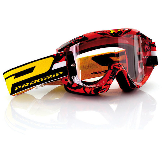 Motocross Cross Enduro Pro 3450 MX Rot / Schwarz-Objektiv Photochrome Gläser