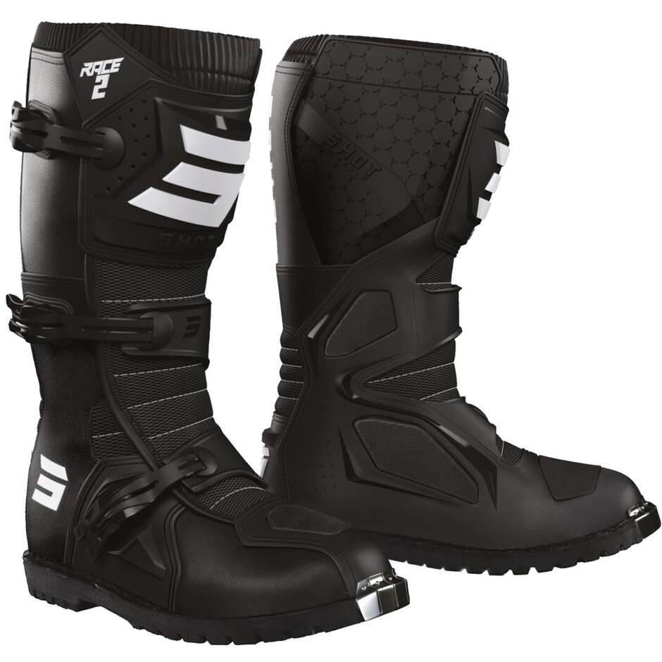 Motocross Enduro Boots Shot RACE 2 Black