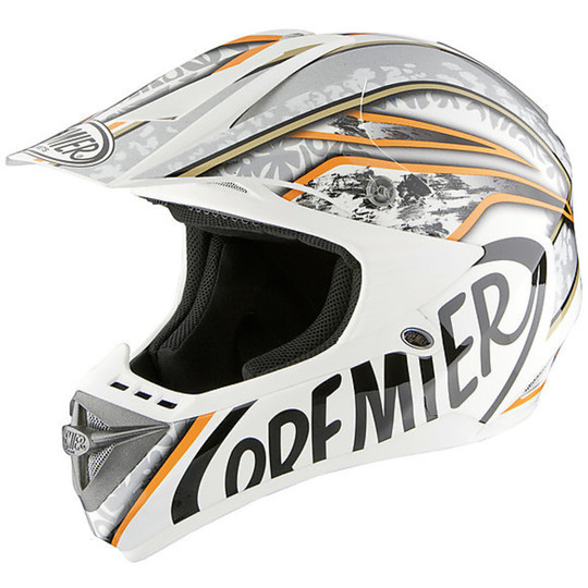 Motocross Enduro Helm Premier ares Fiber WR3 orange