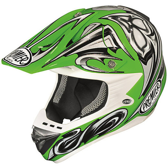 Motocross Enduro Helmet premier ares Fiber PX7 Green