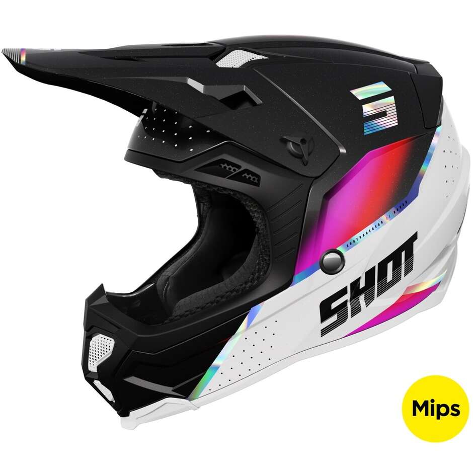 Motocross Enduro Helmet Shot CORE HONOR Holographic Black Pearl