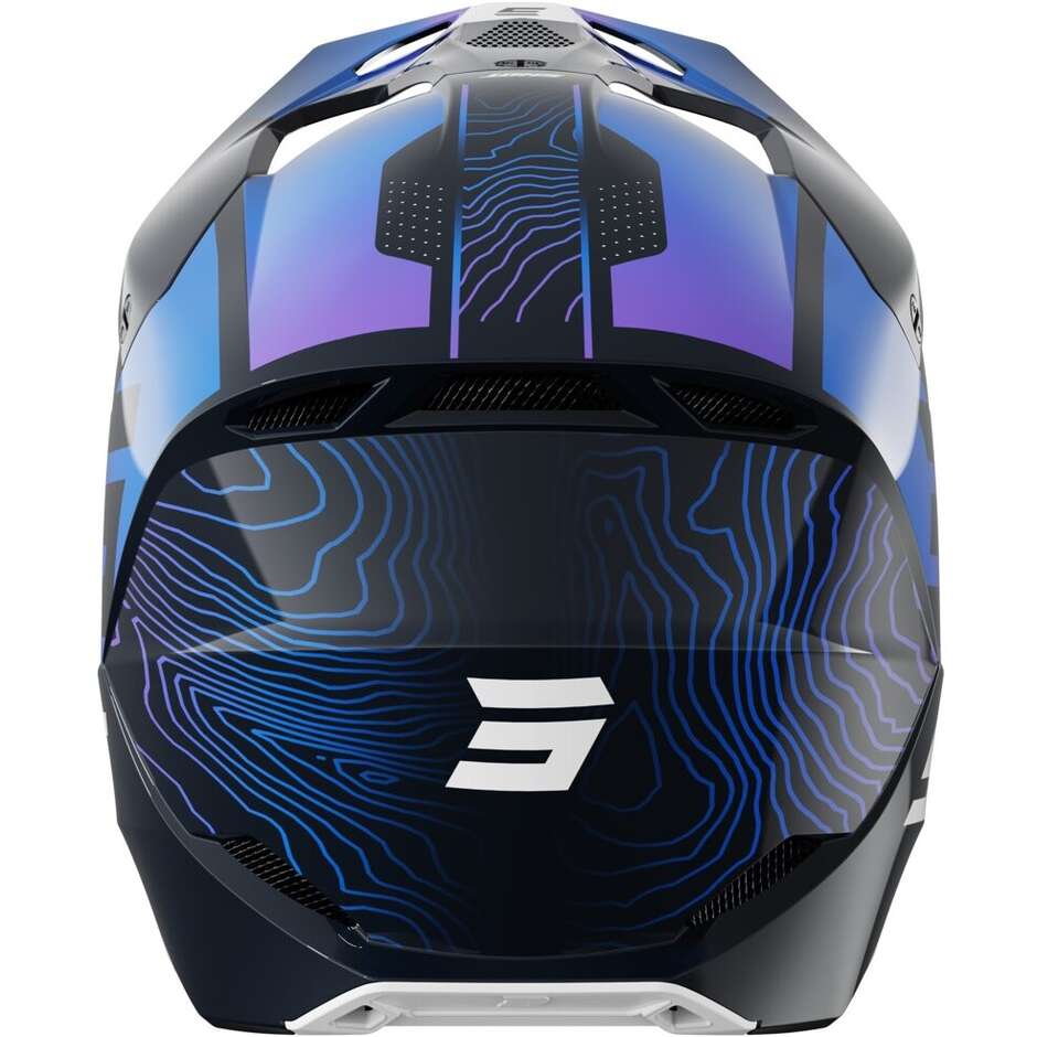 Motocross Enduro Helmet Shot FURIOUS APEX Black Blue Gloss