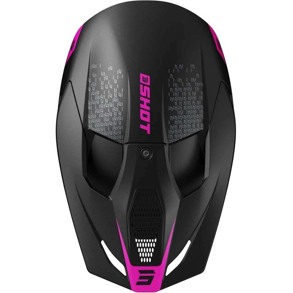 Motocross Enduro Helmet Shot FURIOUS DRAW Pink Black Matt