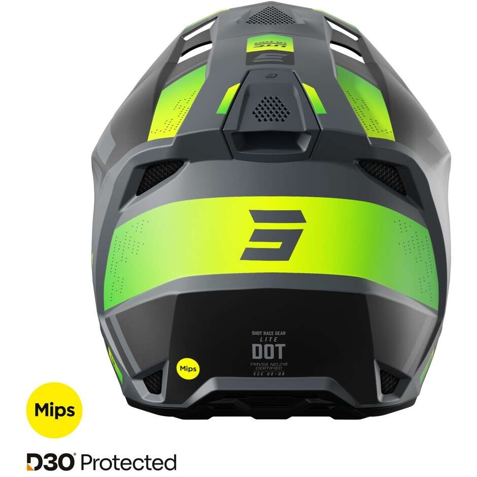 Motocross Enduro Helmet Shot LITE ULTRA Fluorescent Yellow Matt Black