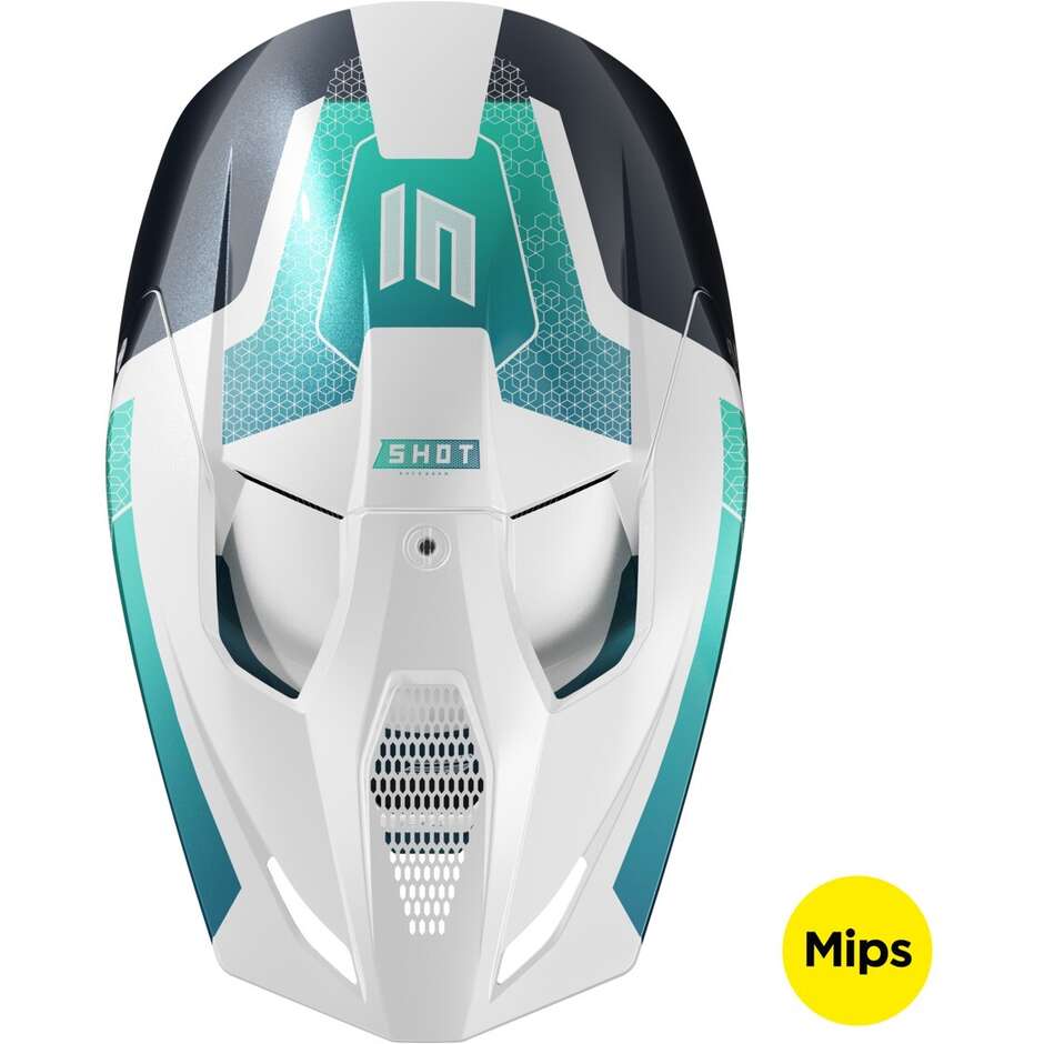 Motocross Enduro Helmet Shot RACE PHASER Blue Turquoise Pearl