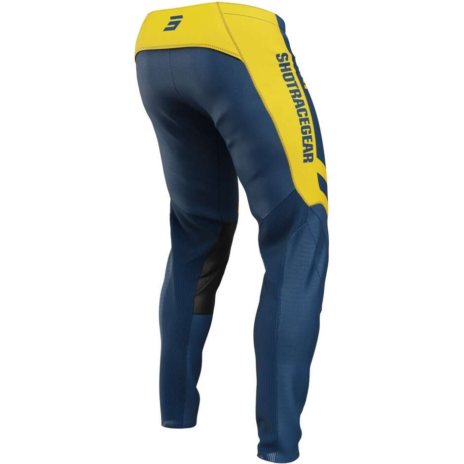 Motocross Enduro Pants Shot CONTACT MYTHIC Blue Yellow
