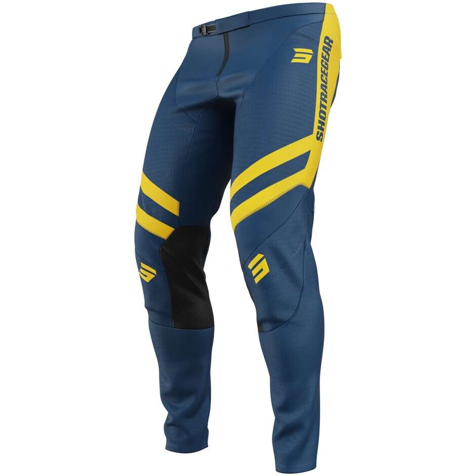 Motocross Enduro Pants Shot CONTACT MYTHIC Blue Yellow