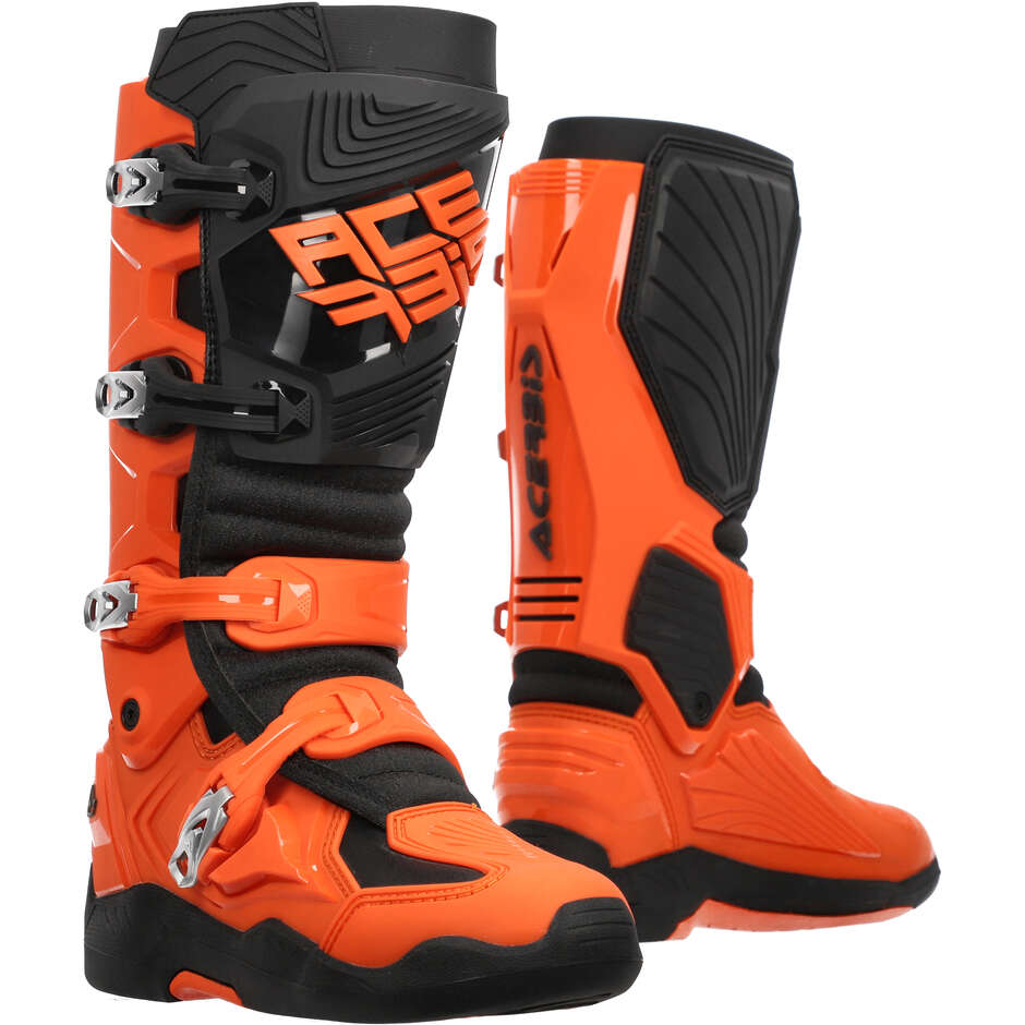 Motocross-Enduro-Stiefel ACERBIS WHOOPS Orange Schwarz