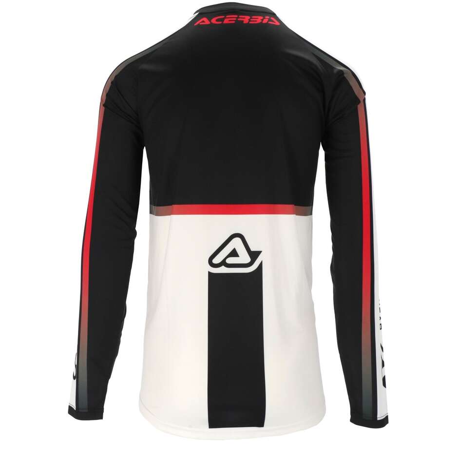 MotoCross Enduro-Trikot ACERBIS MX LINEAR LUGO Weiß Schwarz