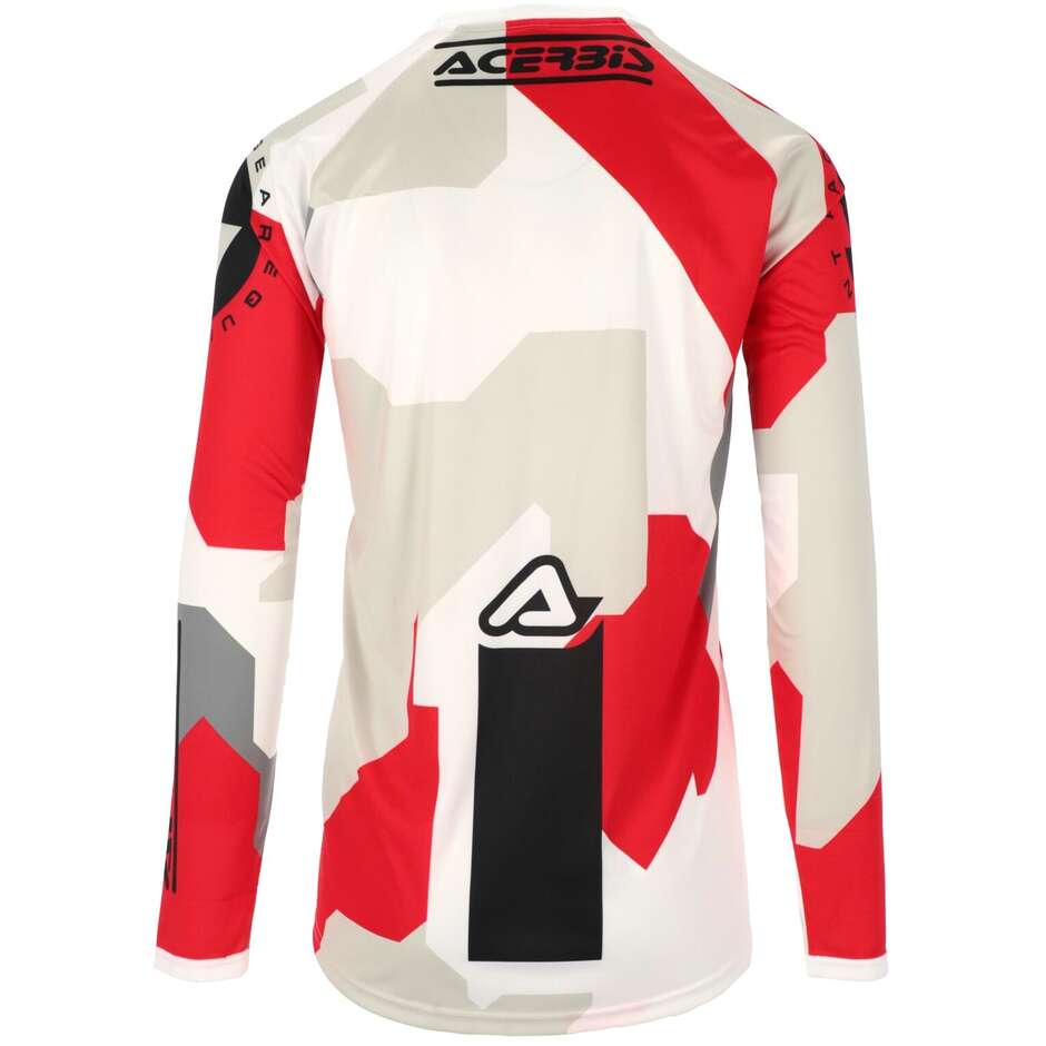 MotoCross Enduro-Trikot ACERBIS MX LINEAR SUMBAWA Weiß Grau