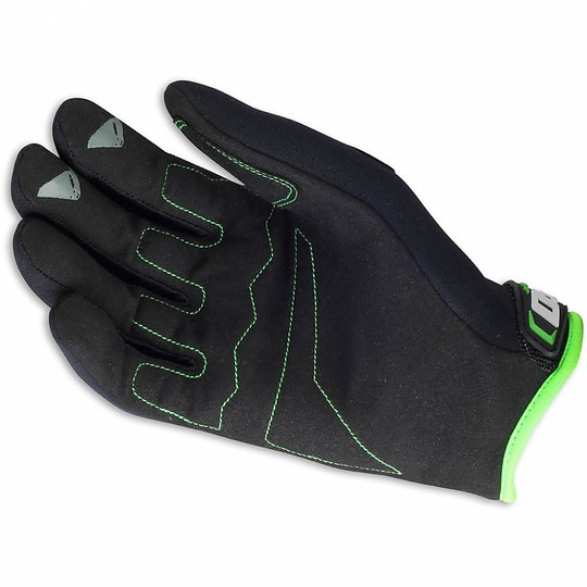 Motocross Enduro UFO Gloves Black Neoprene Neon