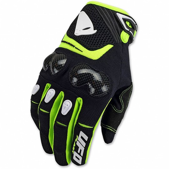 Motocross Gloves Cross Enduro Ufo Model Reason Mx Carbon Black Neon