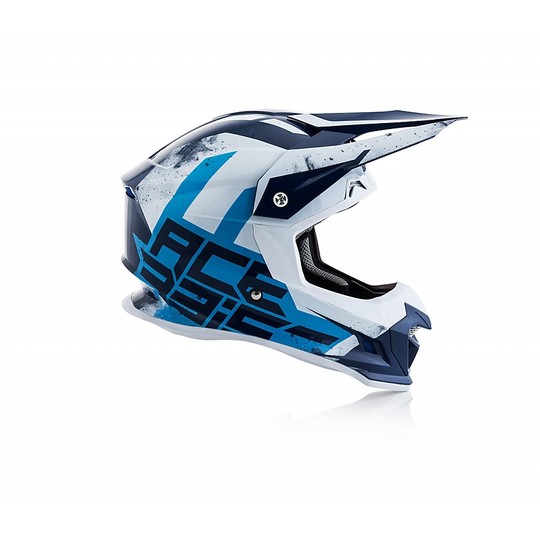 Motocross Helm Cross Enduro Acerbis PROFIL 4.0 Blau Weiß