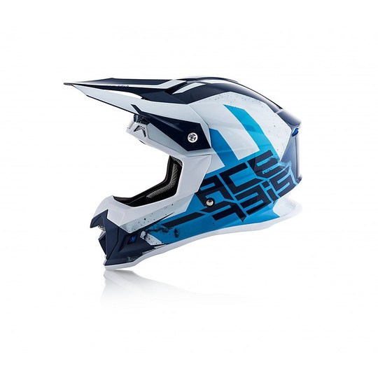 Motocross Helm Cross Enduro Acerbis PROFIL 4.0 Blau Weiß