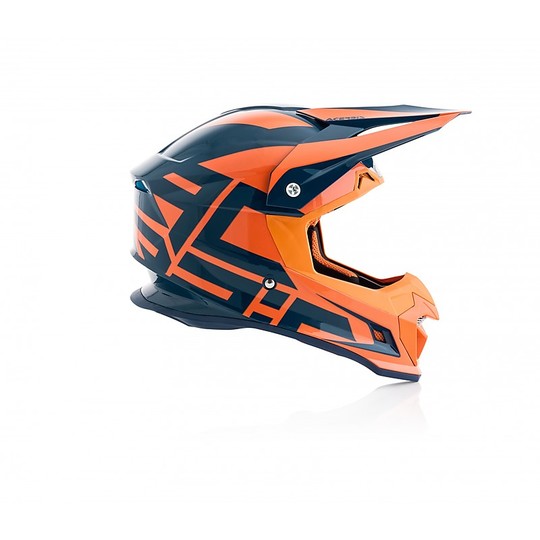 Motocross Helm Cross Enduro Acerbis PROFILE 4.0 Blau Orange