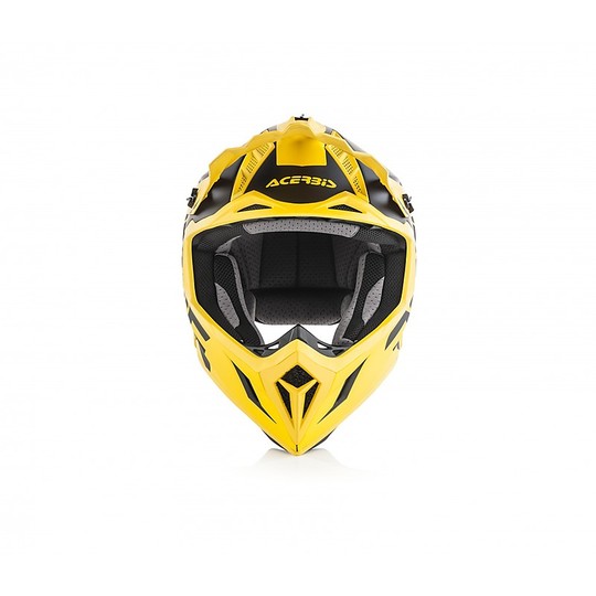 Motocross Helm Cross Enduro Fiber Acerbis X-PRO VTR Schwarz Gelb