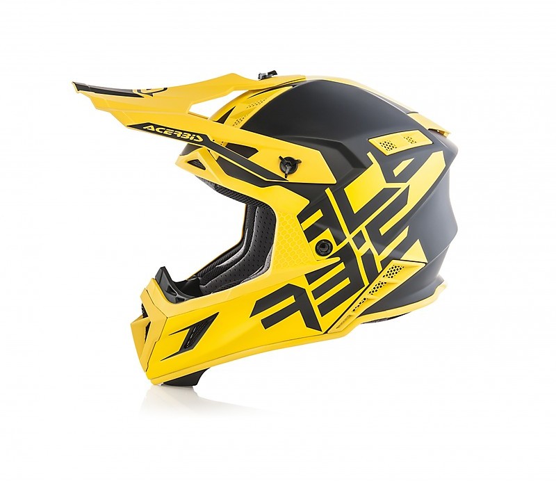 Motocross Helm Cross Enduro Fiber Acerbis X-PRO VTR Schwarz Gelb Online-Verkauf  