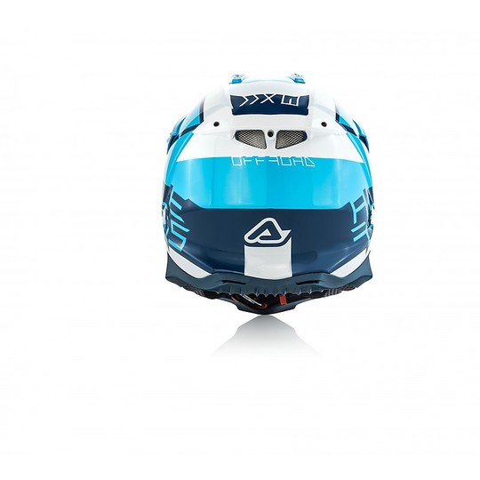 Motocross Helm Cross Enduro Fiber Acerbis X-RACER VTR Weiß Blau