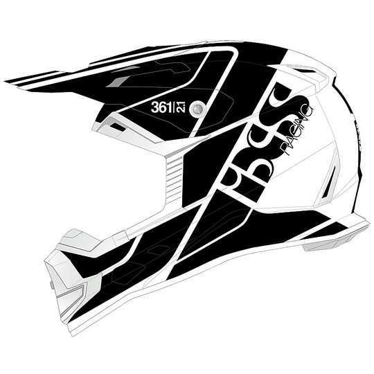 Motocross Helm Cross Enduro IXS 361 2.1 Weiß Schwarz