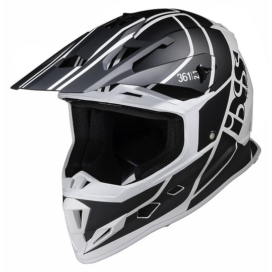Motocross Helm Cross Enduro IXS 361 2.1 Weiß Schwarz