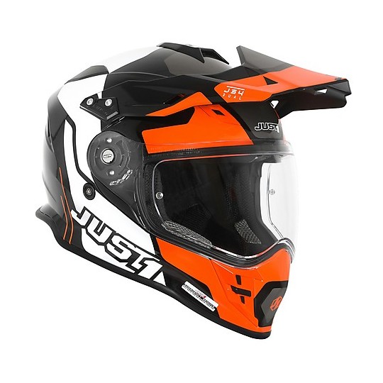 Motocross Helm Cross Enduro Just1 J34 Pro TOUR Orange Matt Schwarz