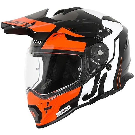 Motocross Helm Cross Enduro Just1 J34 Pro TOUR Orange Matt Schwarz