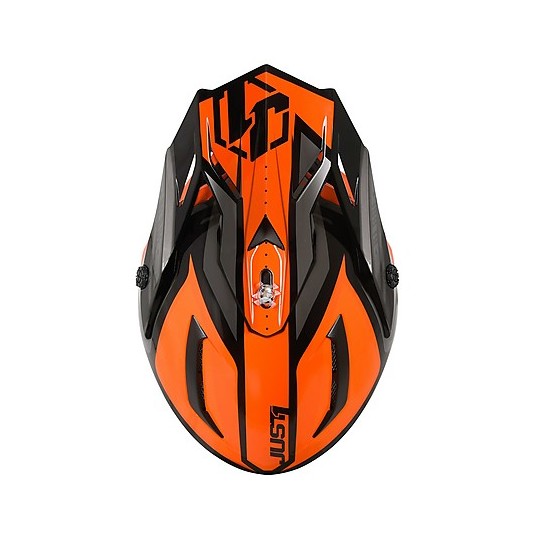 Motocross Helm Cross Enduro Just1 J38 BLADE Orange Schwarz