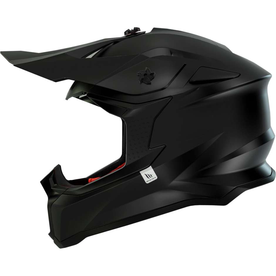 Motocross Helm Cross Enduro MT Helme FALCON Solid A1 glänzend schwarz