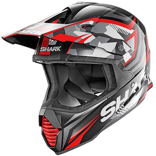 Motocross Helm Cross Enduro Shark VARIAL Replik Tixier Schwarz Glitter Rot