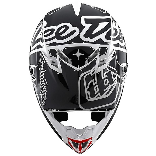 Motocross Helm Cross Enduro Troy Lee Designs SE4 Polyacrylite FACTORY Weiß