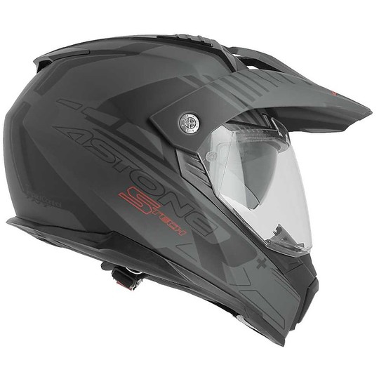 Motocross Helmet Cross Enduro Astone Crossmax S-Tech Matt Black