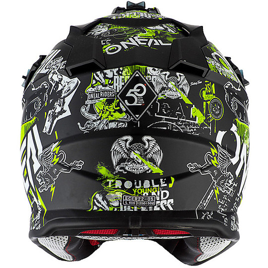 Motocross helmet Cross Enduro Child O'neal 2 Series Attack black Yellow