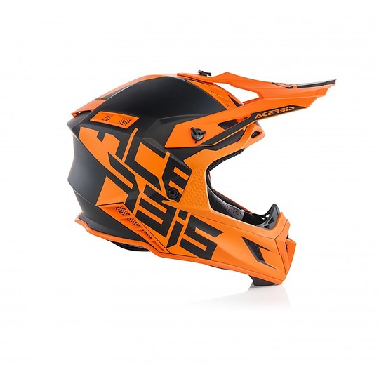 Motocross Helmet Cross Enduro Fiber Acerbis X-PRO VTR Black Orange